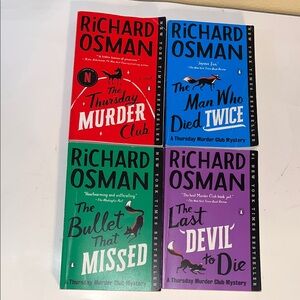 Richard Osman Thursday Murder Club 4-Book Set - Red, Blue, Green, Purple